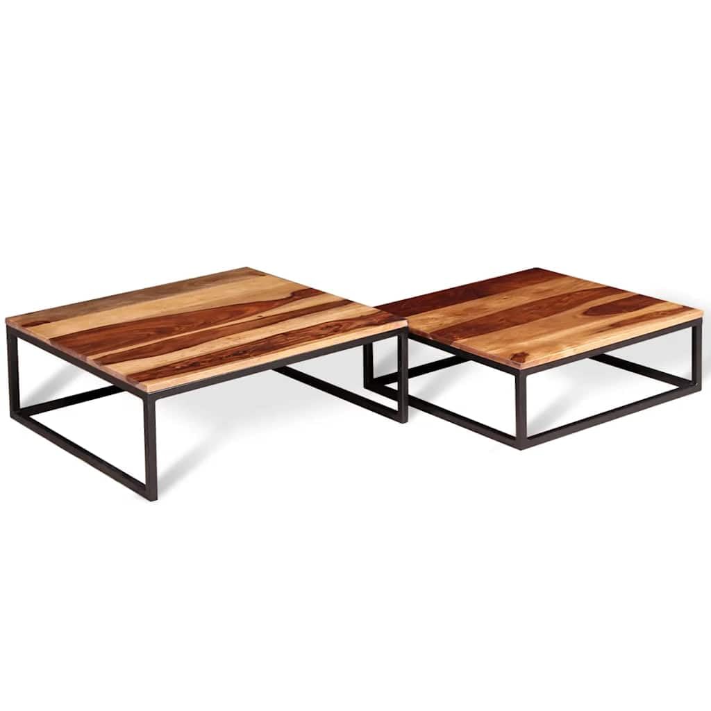 Solid Sheesham Wood Nesting Coffee Table Set I840