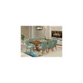 9 Piece Dining Room Set with Green Chairs I142