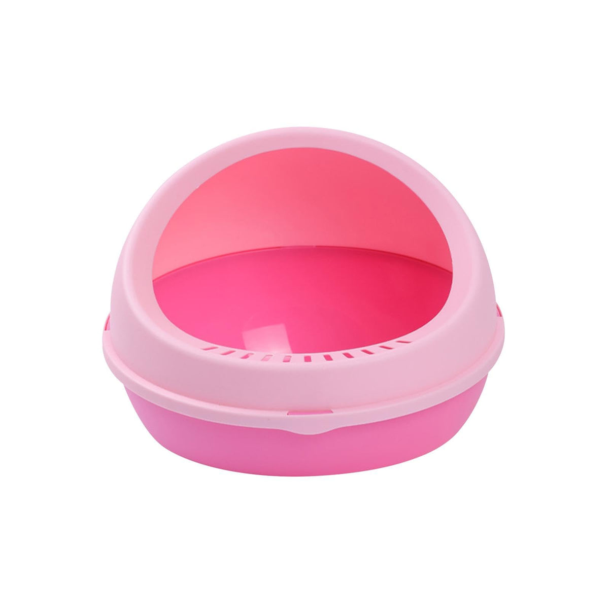 Semi Enclosed Cat Litter Tray Pink Z875