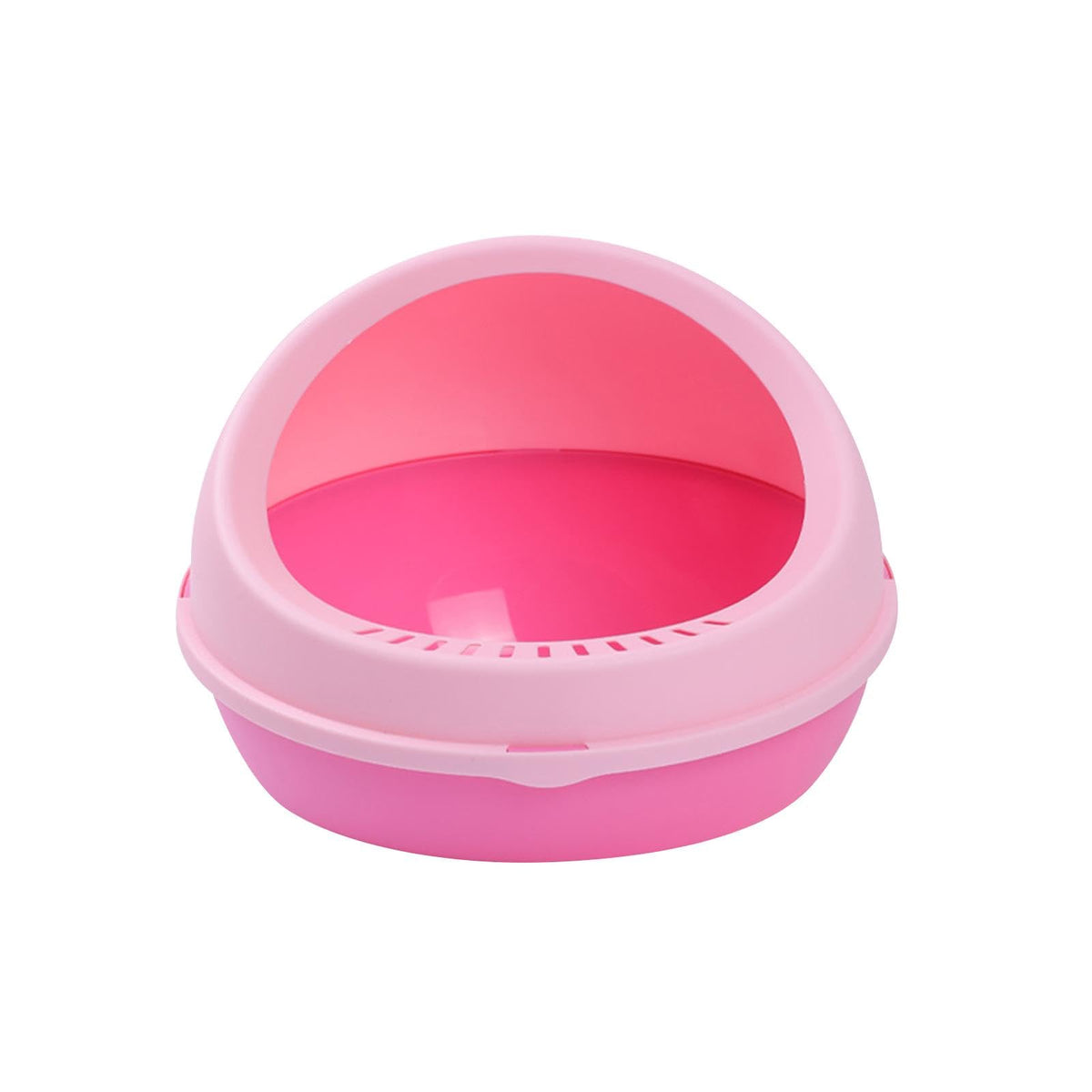 Semi Enclosed Cat Litter Tray Pink Z875
