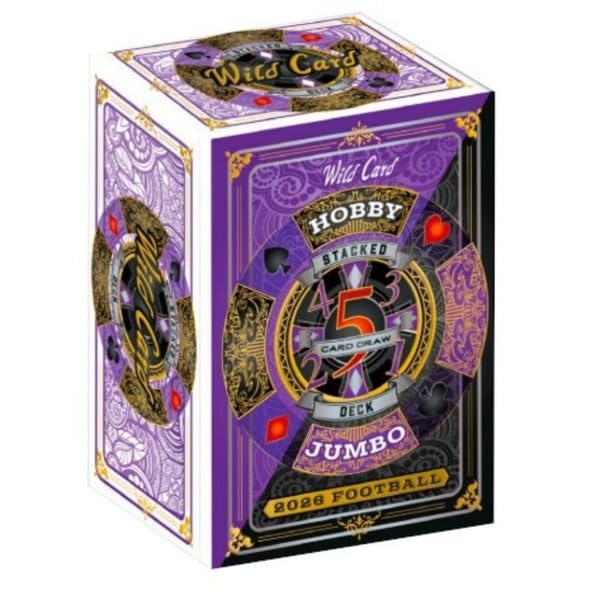 5 Card Draw Stacked Football Trading Card Box A428349