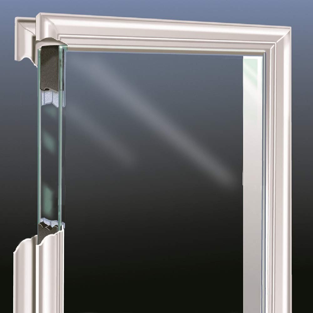 Primed Left Hand Outswing 1/2 Lite 2-Panel Clear Glass Steel Prehung Door 32"x80" Y6599
