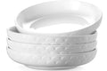 Set of 4 White Ceramic Pasta Bowls F645269