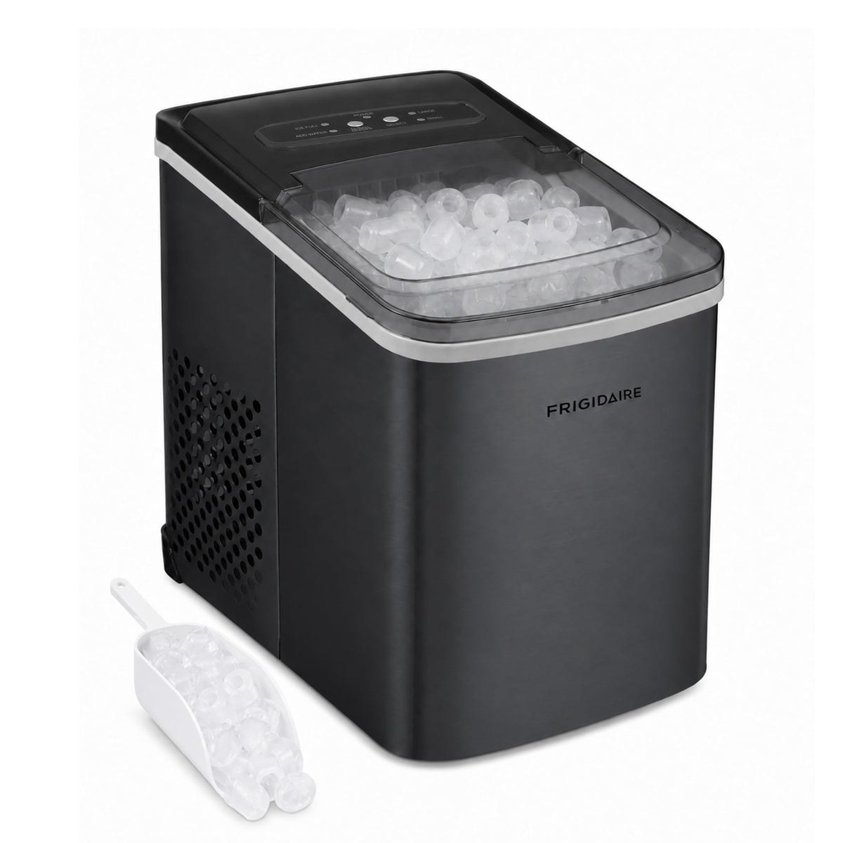 Portable 26 lb per Day Bullet Ice Maker Machine Black Stainless Steel M5357