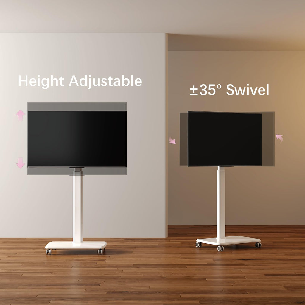White Rolling TV Stand M733336