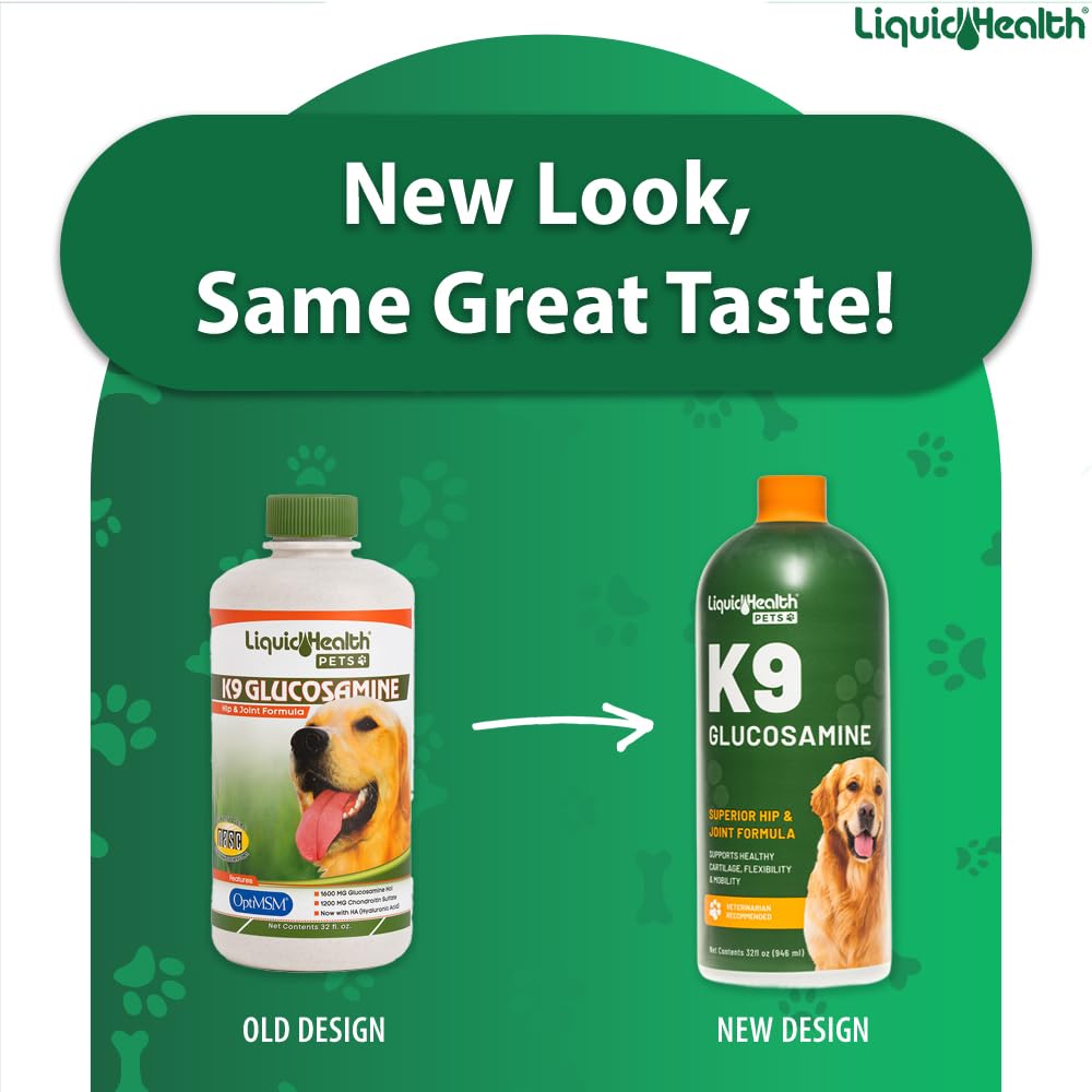 Liquid Glucosamine for Dogs with Chondroitin MSM Hyaluronic Acid 2 Pack Q167