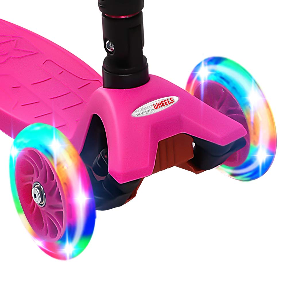 Foldable 3 Wheel Kick Scooter with LED Light Up Wheels G750