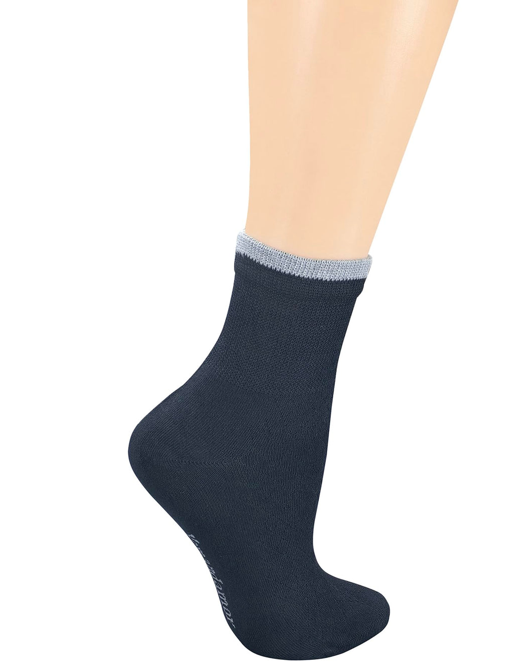 6 Pairs Bamboo Rayon Breathable Quarter Socks with Seamless Toe R9938