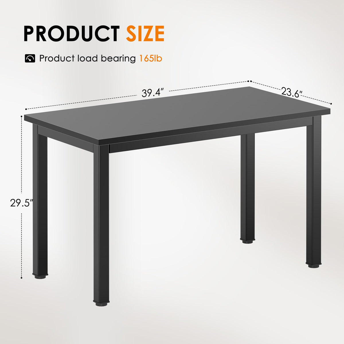 39 inches Black Computer Desk I66683