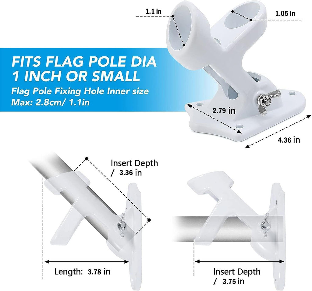 6FT Aluminum Spinning Flag Pole F487