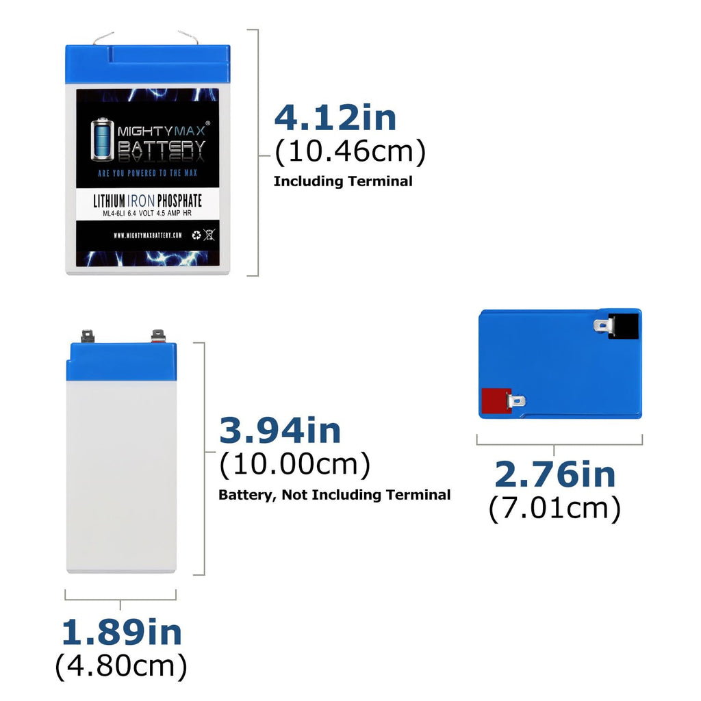 6V 4.5AH Lithium Replacement Battery O63684