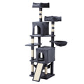 70-Inch Dark Gray Cat Tree Tower with Hammock Z607899