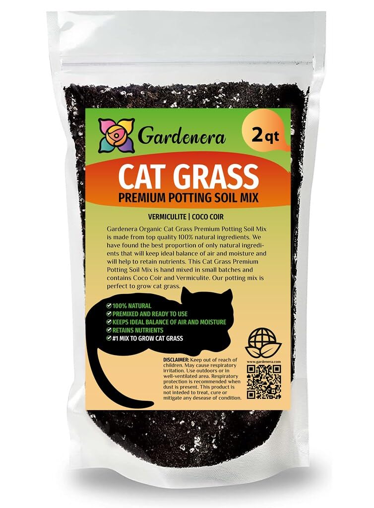Organic Cat Grass Growing Medium 2 QUARTS B9808