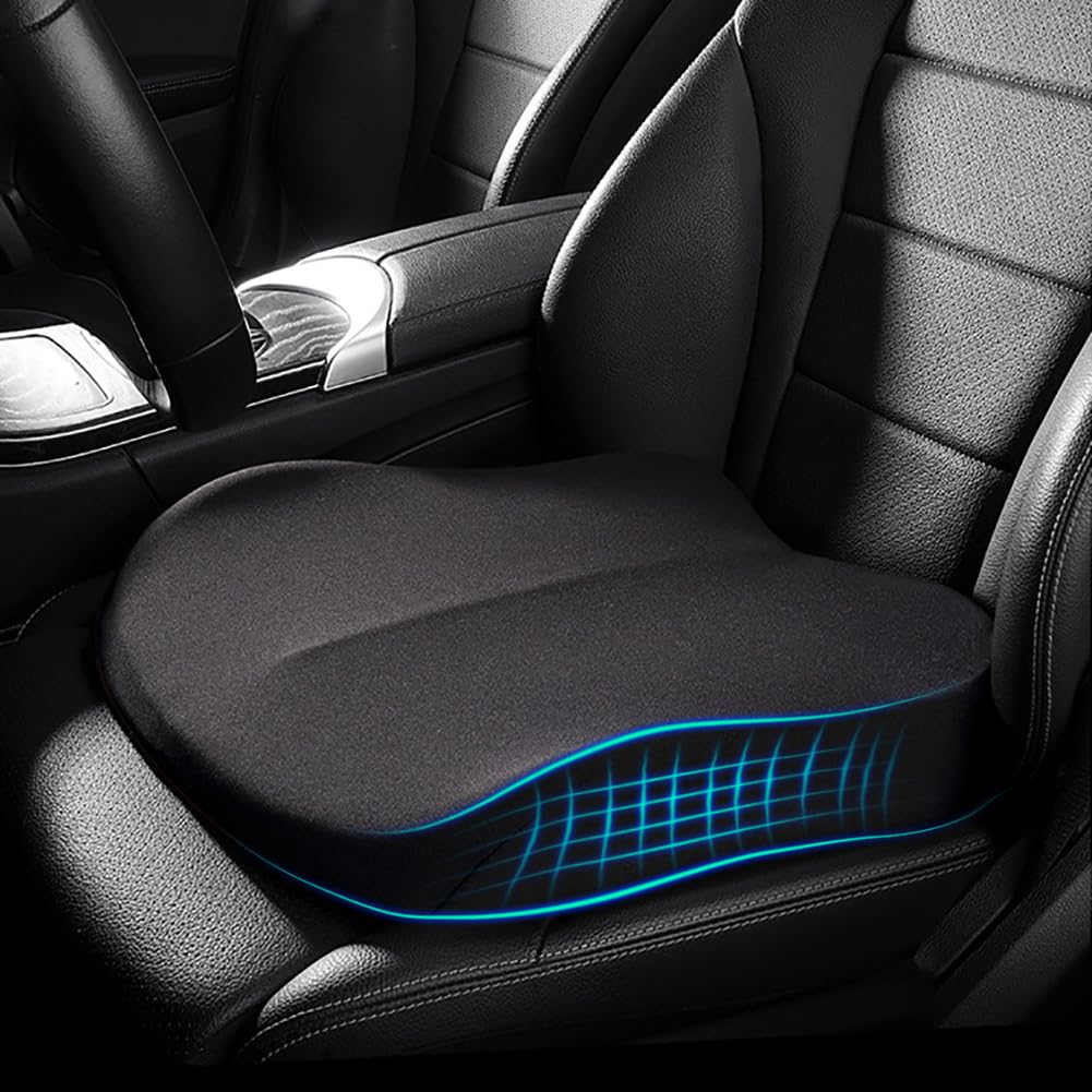 Black Memory Foam Car Seat Cushion C980