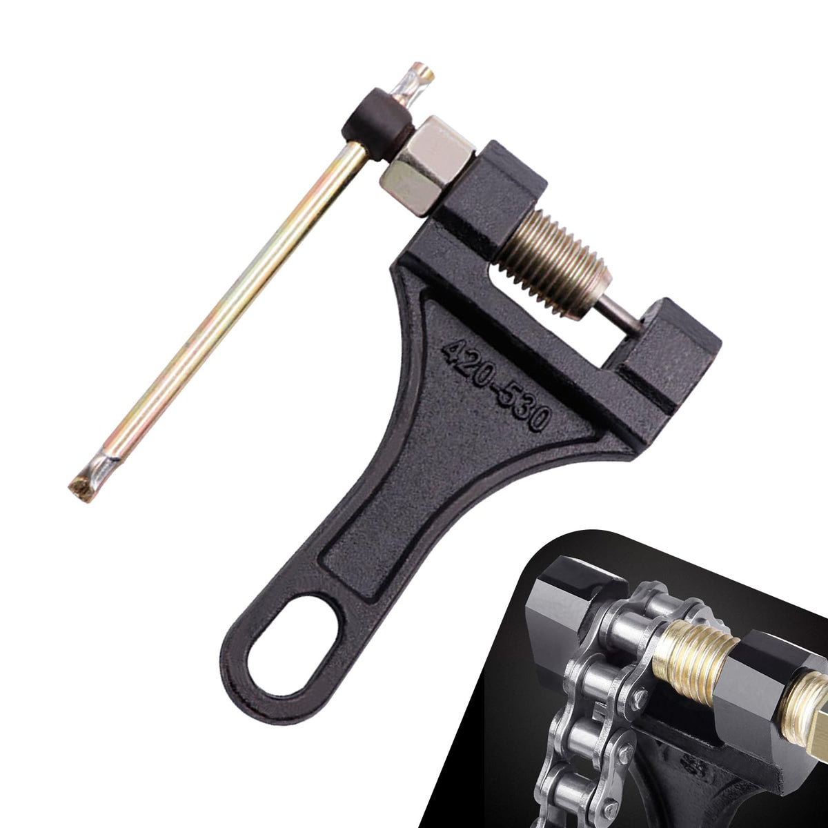 Heavy Duty Roller Chain Breaker Tool for 420mm 428mm 520mm 525mm 528mm 530mm Y143