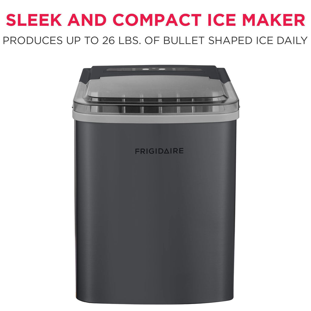 Portable 26 lb per Day Bullet Ice Maker Machine Black Stainless Steel M5357