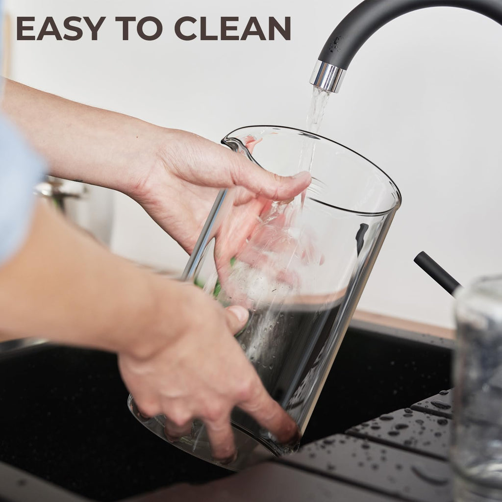 French Press Coffee Maker 34 oz Glass Stainless Steel T7173