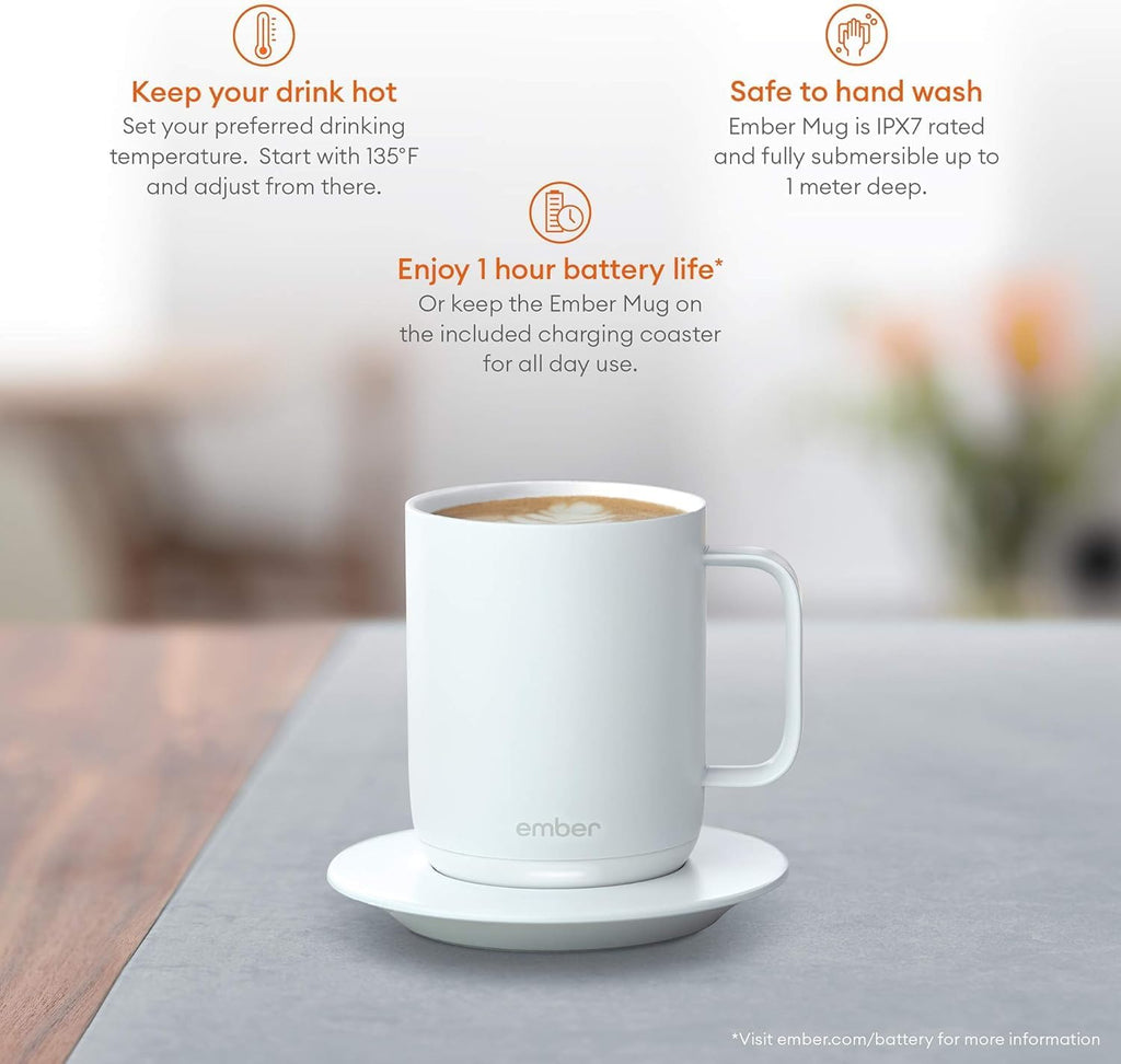 10oz White Temperature Control Smart Mug N409461
