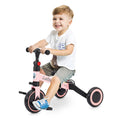 Folding Kids Tricycle with Adjustable Seat & Removable Pedal, Pink Y714626