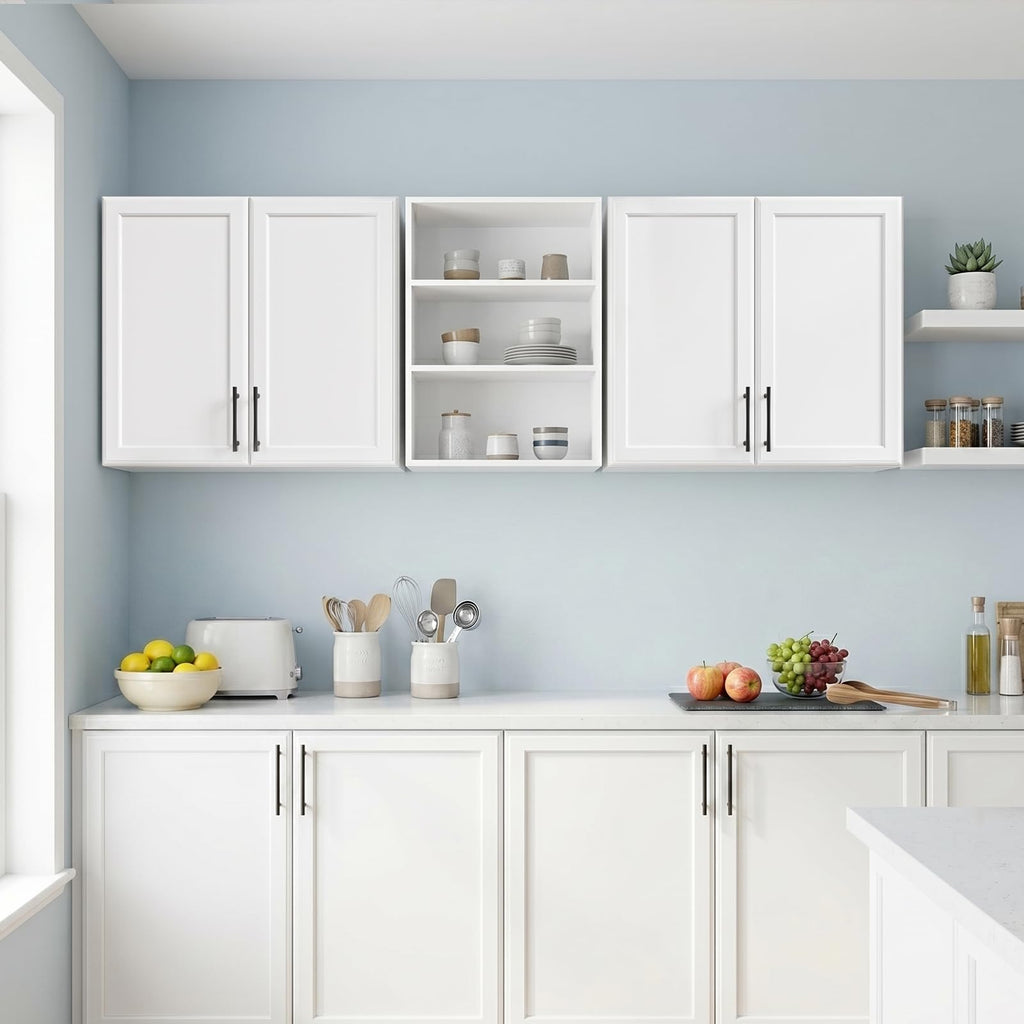 62.8" W Wall Mounted Laundry Cabinets with Adjustable Shelf G972752