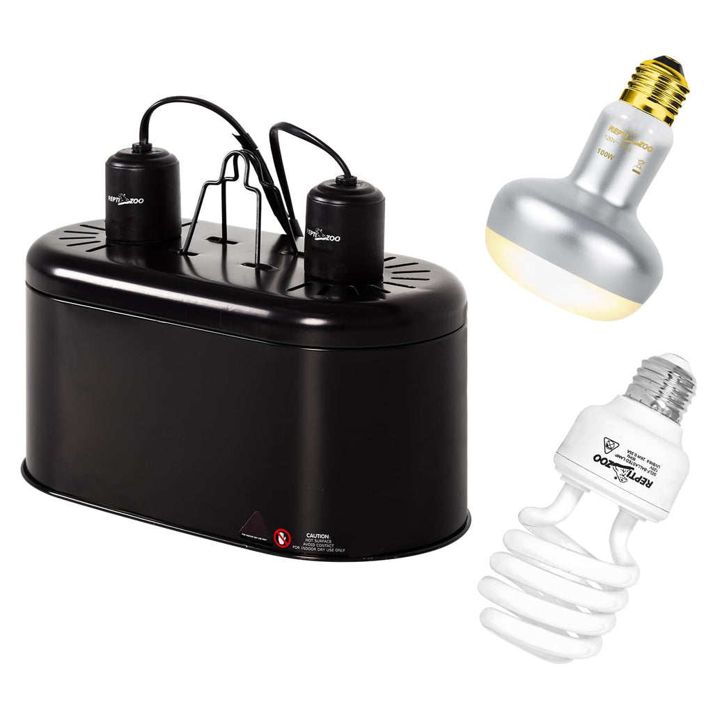 100W Basking Spot Light & 26W UVA UVB Bulb Combo Pack P793343