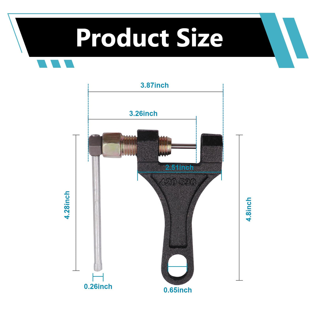 Heavy Duty Roller Chain Breaker Tool for 420mm 428mm 520mm 525mm 528mm 530mm Y143