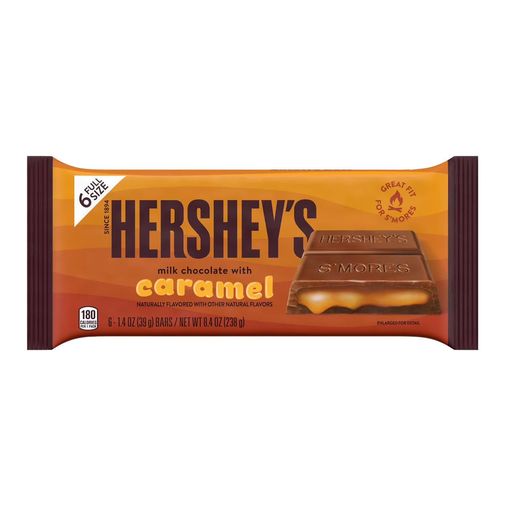 Milk Chocolate with Caramel Candy Bars, 1.4 oz, 6 pack B61227