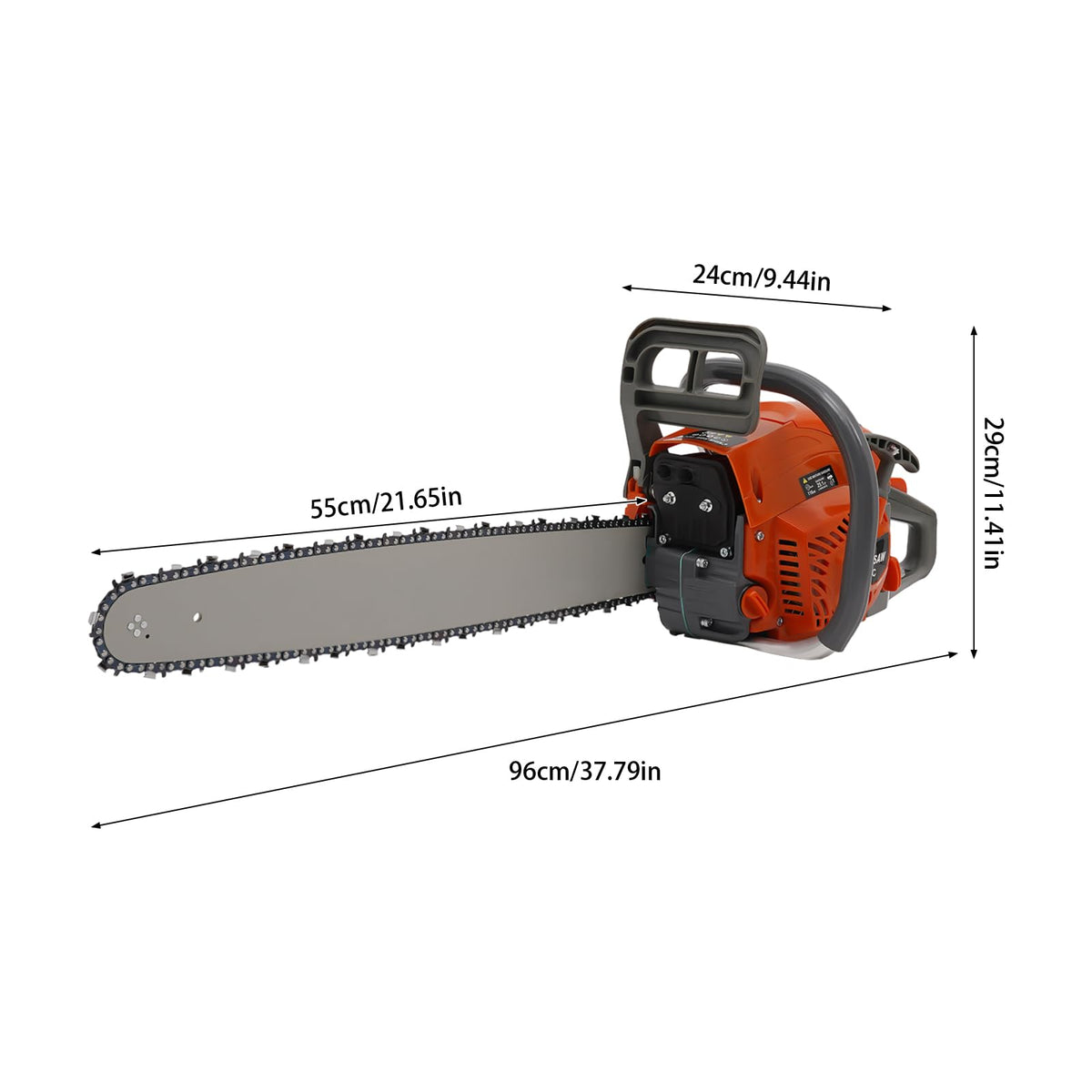 22 Inch 62cc 2-Stroke Gas Chainsaw A41111