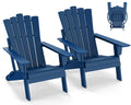 Blue Folding Adirondack Chairs Set of 2 M17831