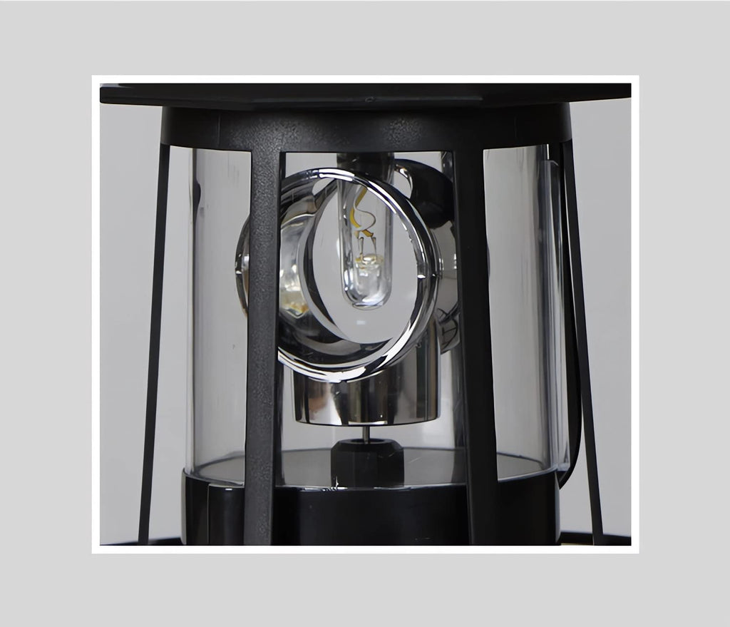 Black Solar Rotating Lighthouse Lamp E5739