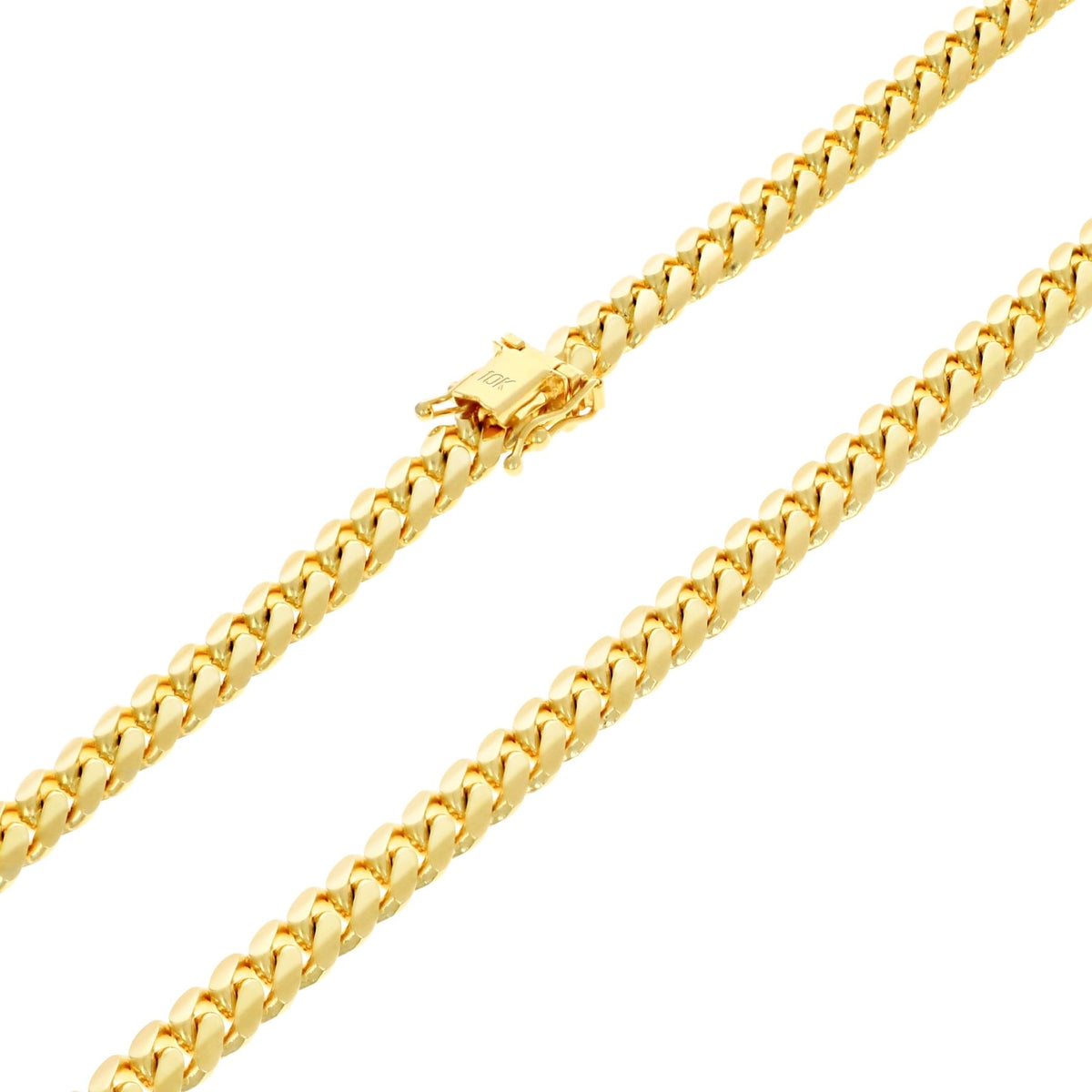 10k Yellow Gold Cuban Link Chain Necklace X34706