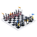 32PCS Medieval Knight Chess Building Blocks Set with Chess Board Q435