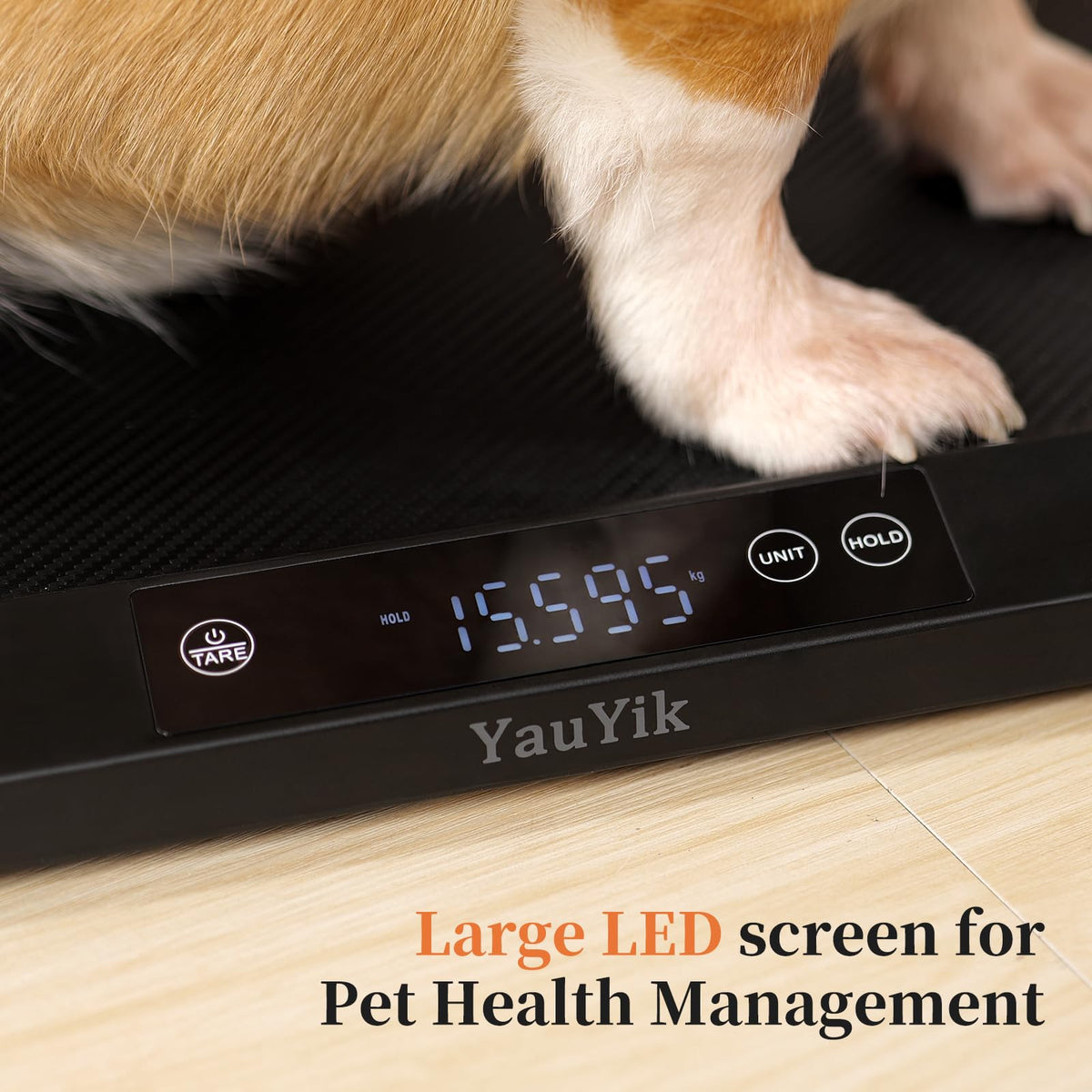 Digital Pet Scale with Non-Slip Mat, Up to 88lb, Black Z6235