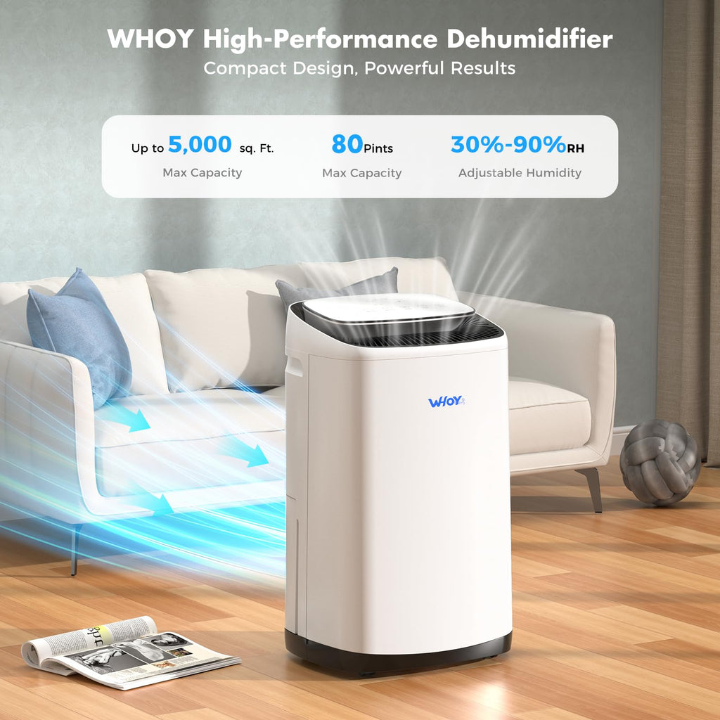 80 Pint Dehumidifier with Drain Hose M7356