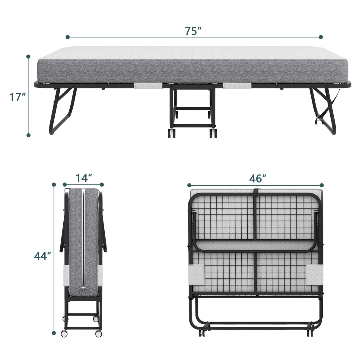 Folding Bed with Mattress I3120