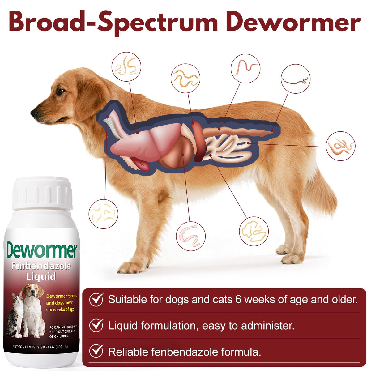 Fenbendazole Dewormer 100 ml Liquid P83043
