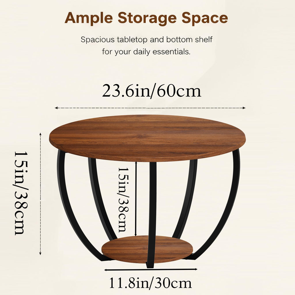 Round Coffee Table with Storage I6818