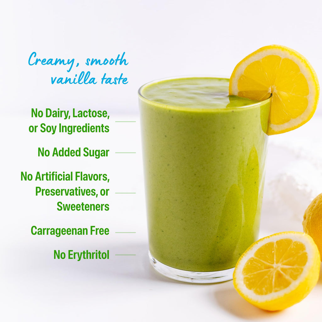 Organic Vegan Protein Powder + Greens Vanilla Bean 21g Plant Based Gluten Free Dairy Free 1.94lb P4389