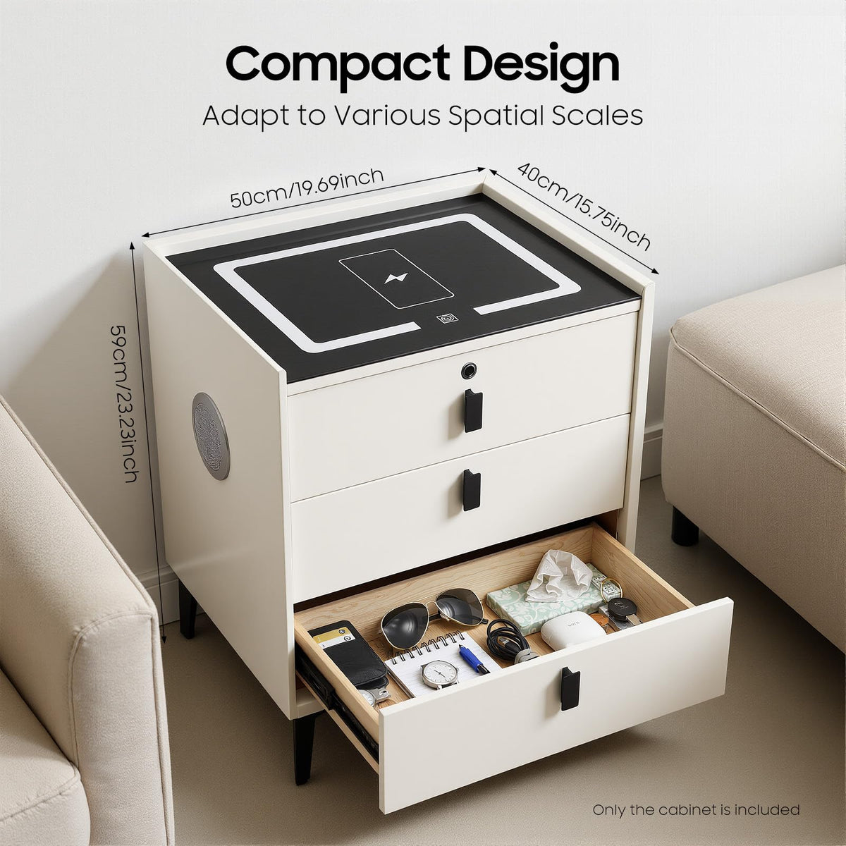 3 Drawers Nightstand V794