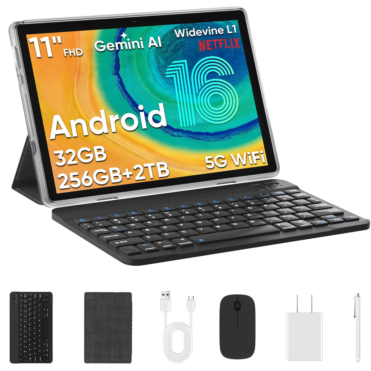 10.1" Android Tablet Octa-core 10GB RAM 64GB ROM Gray D637