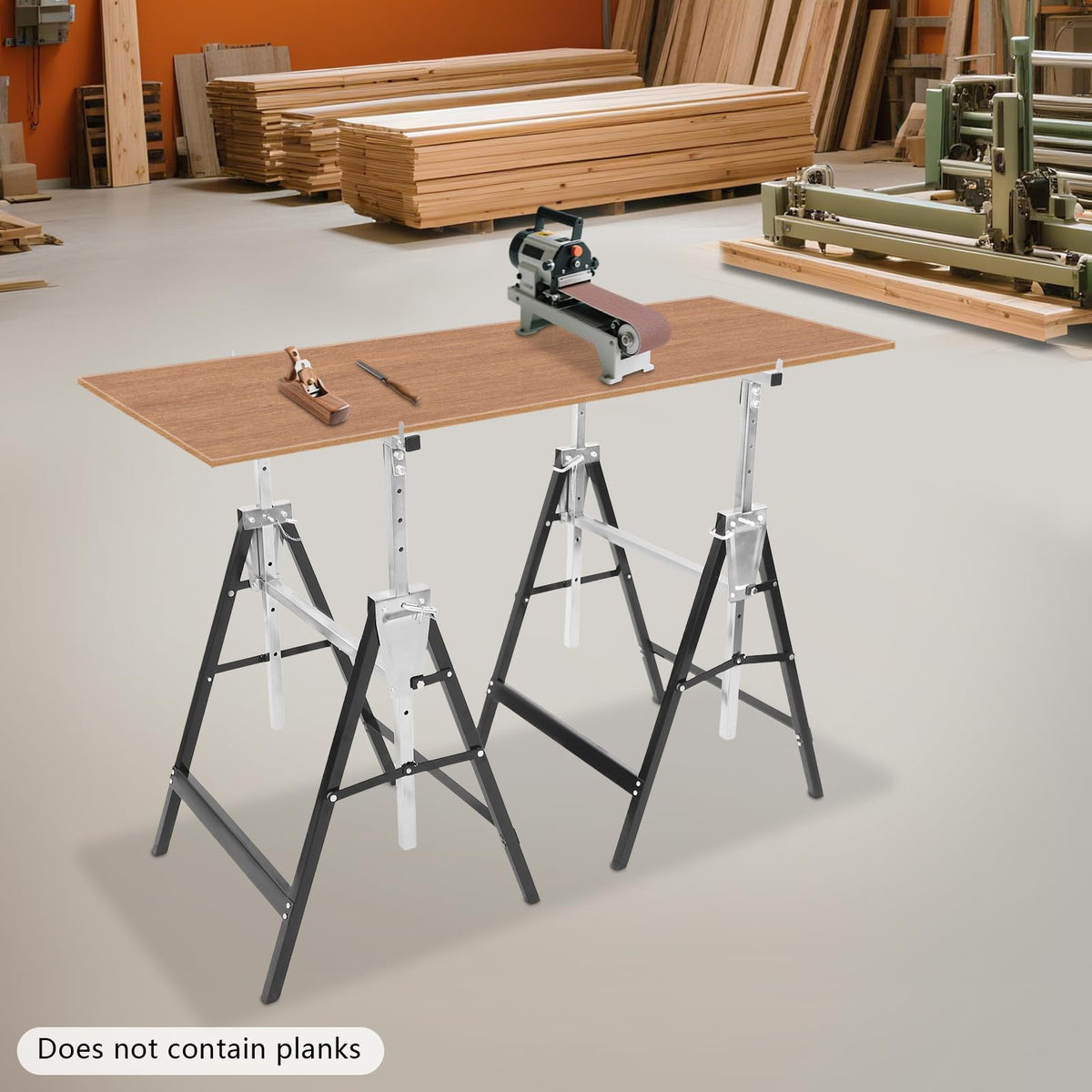 Foldable Steel 2 Pack Adjustable Height Saw Horses T985