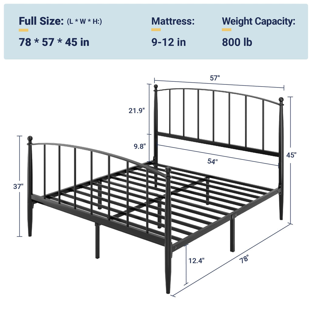 Metal Full Size Platform Bed Frame D22693