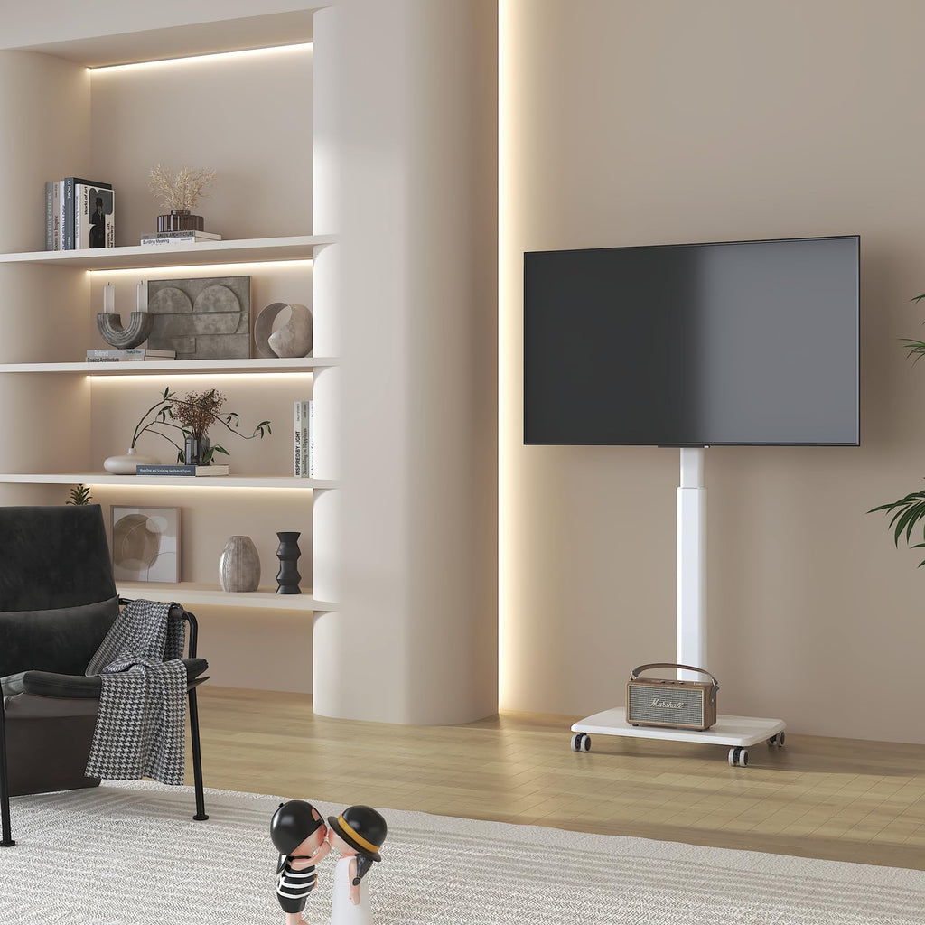 White Rolling TV Stand M733336