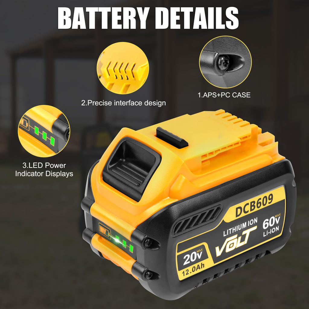 2 Pack 12.0Ah Replacement Battery H451233