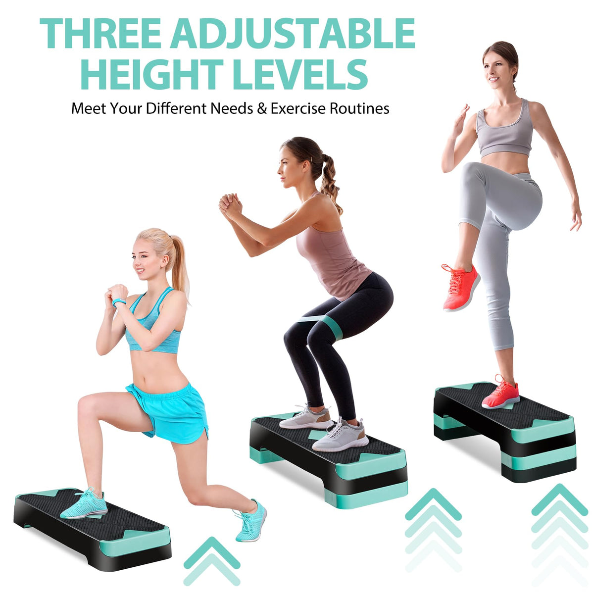 27 Inch Adjustable Aerobic Exercise Step Platform A60941