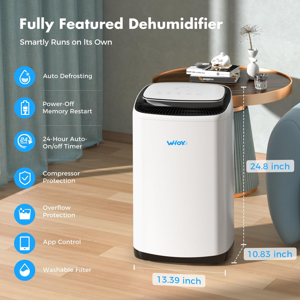 80 Pint Dehumidifier with Drain Hose M7356
