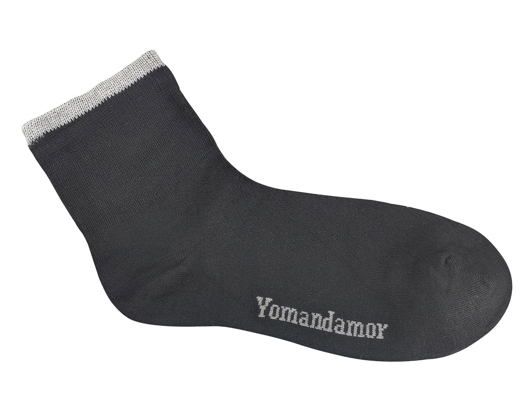 6 Pairs Bamboo Rayon Breathable Quarter Socks with Seamless Toe R9938