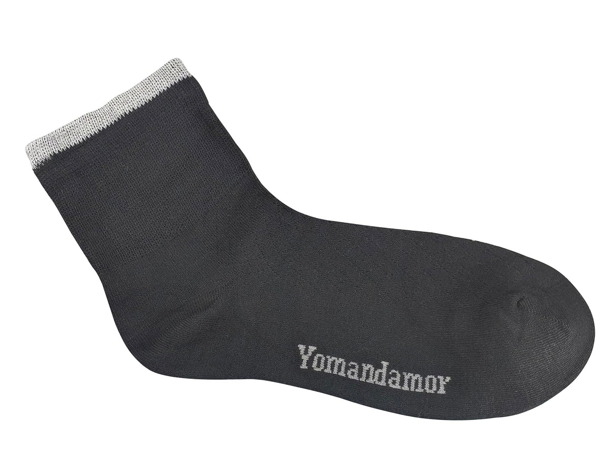 6 Pairs Bamboo Rayon Breathable Quarter Socks with Seamless Toe R9938