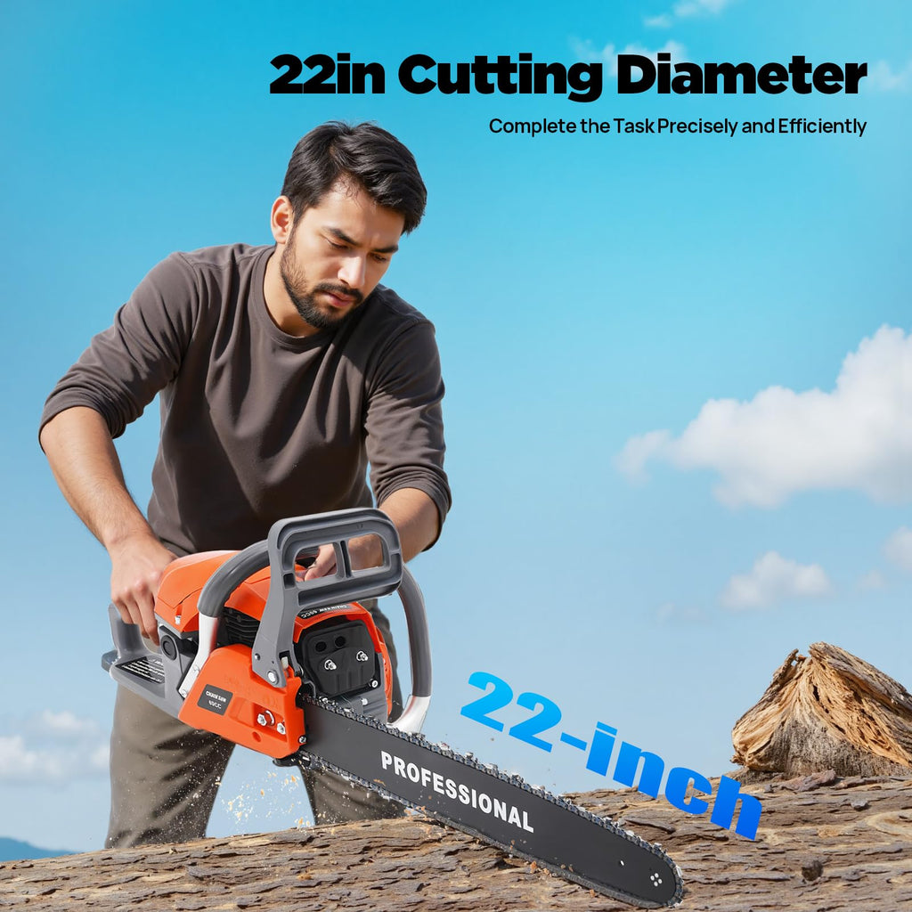 22 Inch 62cc 2-Stroke Gas Chainsaw A41111