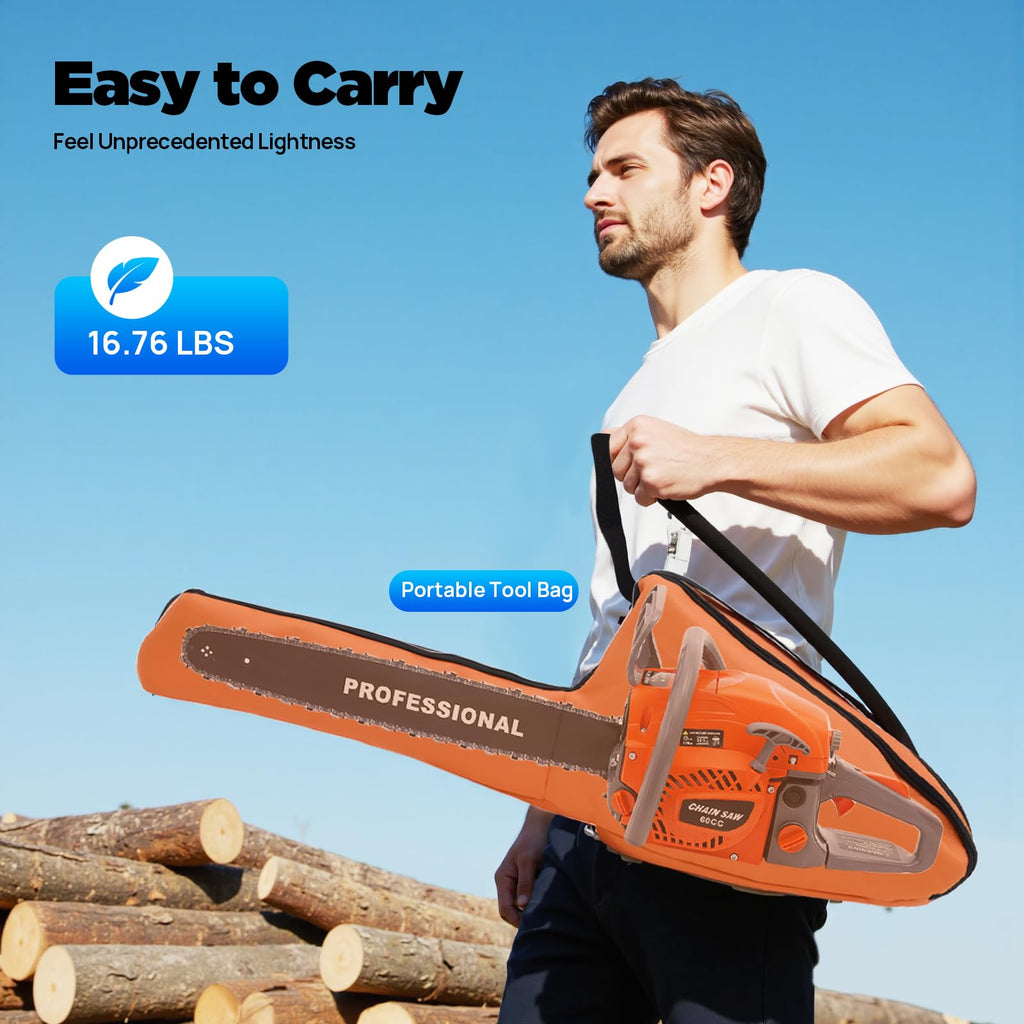 22 Inch 62cc 2-Stroke Gas Chainsaw A41111